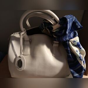 Furla White Leather  Satchel New Without Tag